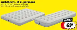 Kruidvat Luchtbed 1- of 2- persoons aanbieding