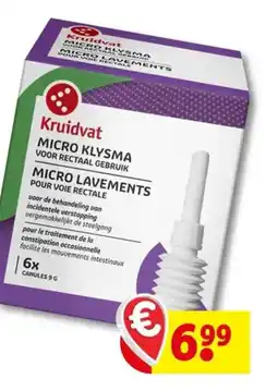 Kruidvat Kruidvat micro klysma voor rectaal gebruik aanbieding