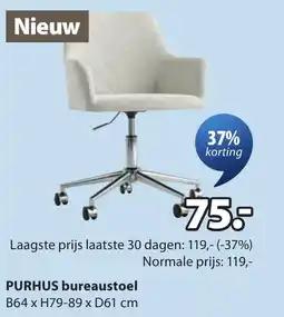 Jysk Purhus bureaustoel aanbieding