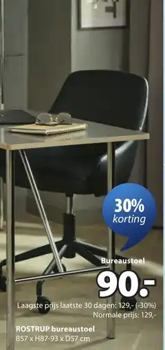 Jysk ROSTRUP bureaustoel aanbieding