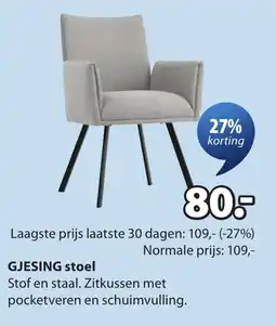 Jysk Gjesing stoel aanbieding
