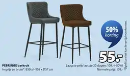 Jysk PEBRINGE barkruk aanbieding