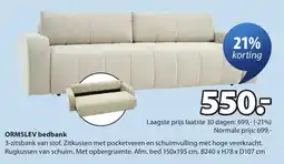 Jysk ormslev bedbank aanbieding