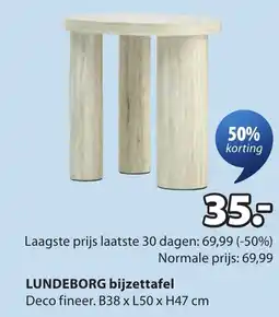 Jysk Lundeborg bijzettafel aanbieding