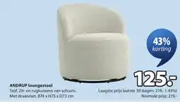 Jysk Andrup loungestoel aanbieding