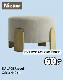 Jysk Dalager poef aanbieding