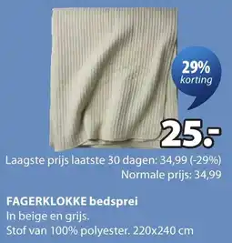 Jysk Fagerklokke bedsprei aanbieding