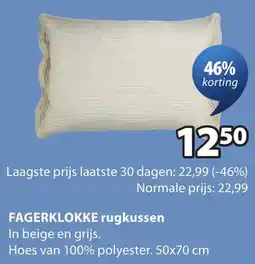 Jysk Fagerklokke rugkussen aanbieding