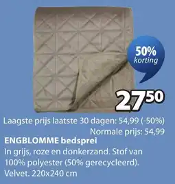 Jysk Engblomme bedsprei aanbieding