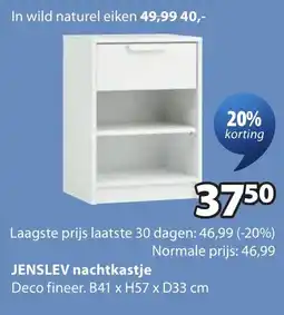 Jysk Jenslev nachtkastje aanbieding