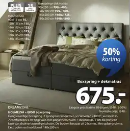 Jysk Boxspring + dekmatras aanbieding