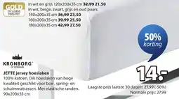 Jysk Jette jersey hoeslaken aanbieding