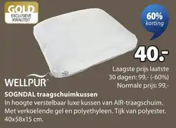 Jysk Sogndal traagschuimkussen aanbieding
