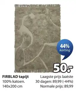 Jysk Firblad tapijt aanbieding