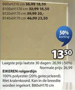 Jysk Eikeren rol gordijn aanbieding