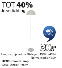 Jysk Kent staande lamp aanbieding