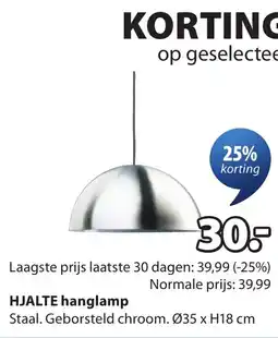 Jysk Hjalte hanglamp aanbieding