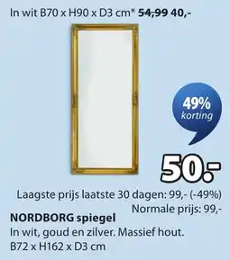 Jysk Nordborg spiegel aanbieding