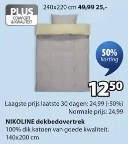 Jysk nikoline dekbedovertrek aanbieding