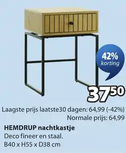 Jysk hemdrup nachtkastje aanbieding