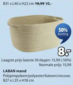 Jysk Laban mand aanbieding