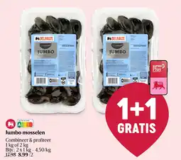 Delhaize Jumbo mosselen aanbieding