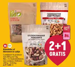 Delhaize Klassieke of bionoten in zakje aanbieding