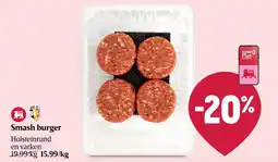 Delhaize Smash burger aanbieding
