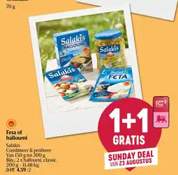 Delhaize Feta of halloumi aanbieding