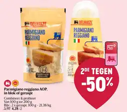 Delhaize Parmigiano reggiano AOP aanbieding