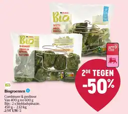 Delhaize Biogroenten aanbieding