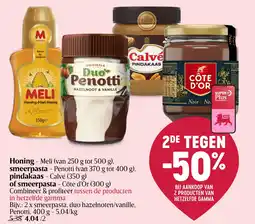 Delhaize Honingsmeerpasta aanbieding
