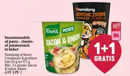 Delhaize Instantnoedels of pasta-, risotto- of potatosnack in beker aanbieding