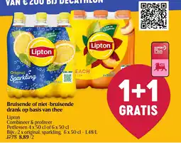 Delhaize Lipton bruised or non-bruised tea drink aanbieding