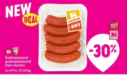Delhaize Kalkoenworst gearomatiseerd met chorizo aanbieding