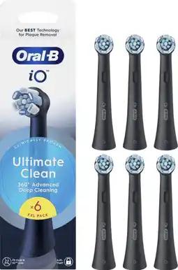 Coolblue Oral-B iO Ultimate Clean Zwart (6 stuks) aanbieding