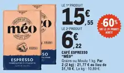 E.Leclerc Café espresso méo aanbieding