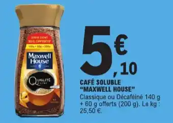 Café soluble maxwell house