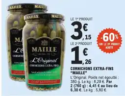 E.Leclerc Cornichons extra-fins maille aanbieding