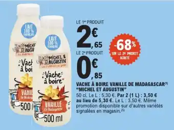 Vache à boire vanille de madagascar michel et augustin