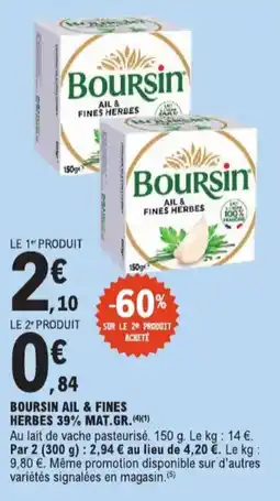 E.Leclerc Boursin ail & fines herbes aanbieding