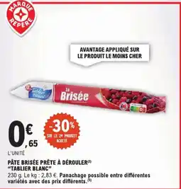E.Leclerc Pâte brisée prête à dérouler aanbieding