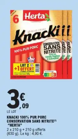 E.Leclerc Knacki 100% pur porc aanbieding