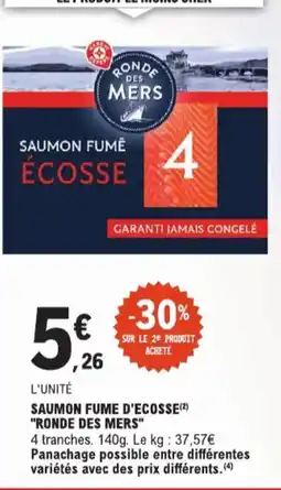 E.Leclerc saumon fume d'ecosse aanbieding