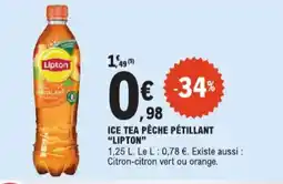E.Leclerc Ice tea pêche pétillant lipton aanbieding