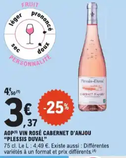 E.Leclerc Aop vin rosé cabernet d'anjou plessis duval aanbieding