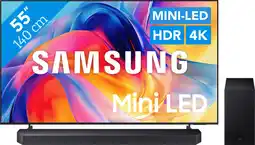 Coolblue Samsung Mini-LED 55 M73H (2026) + Samsung HW-Q600F (2025) aanbieding