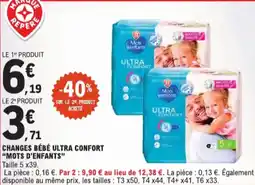 E.Leclerc Changes bébé ultra confort mots d'enfants aanbieding