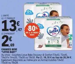 E.Leclerc Changes bebe lotus baby aanbieding