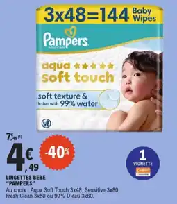 E.Leclerc Lingettes bebe pampers aanbieding